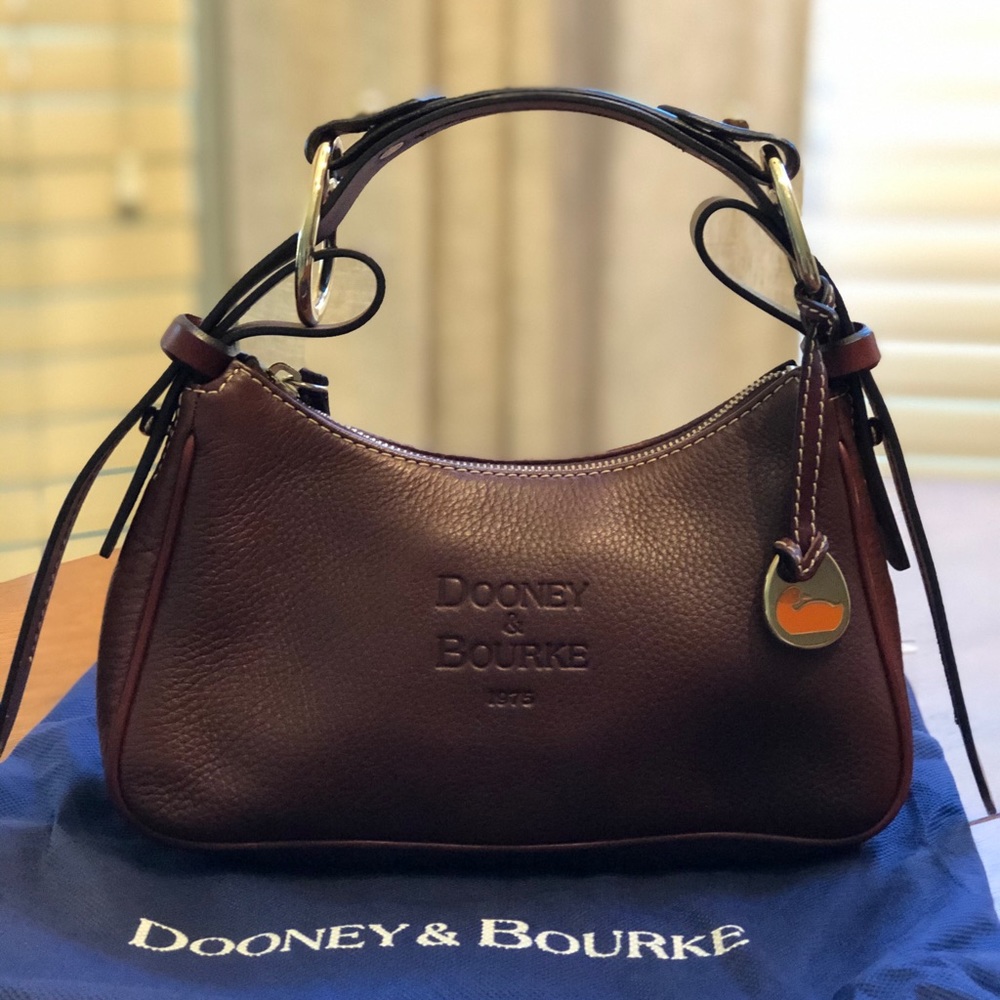 DOONEY & BOURKE Dark Brown Pebble Leather Bag